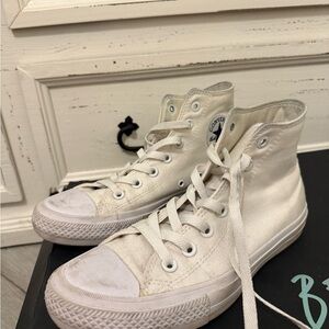 Converse All-White Canvas High-Tops